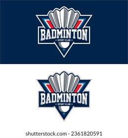 Badminton-Logo-Design, Vektorgrafik