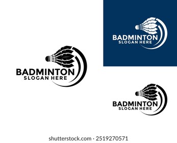 Badminton Sport logo design vector, Shuttlecock logo design template