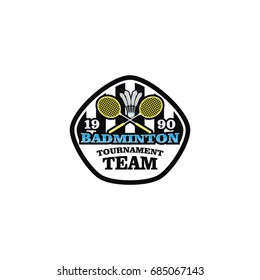 Badminton sport logo & emblem icon vector