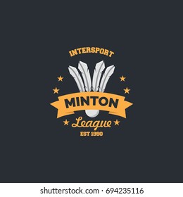Badminton sport logo & emblem vector