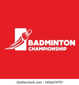 Badminton sport logo template vector. Sport club logo concept
