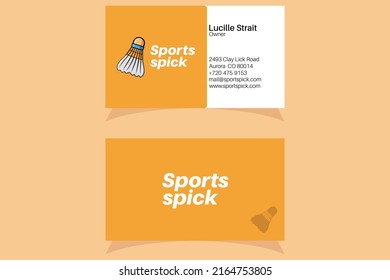 Badminton sport logo template vector. Sport club logo design, Business card design, Badminton template logo.