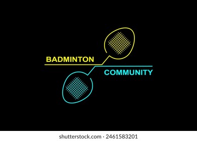 Vector de Plantilla con logotipo deportivo de bádminton 