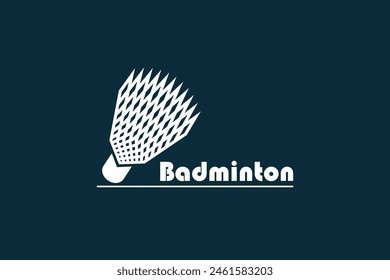 Badminton sport logo template vector 