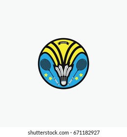 Badminton sport logo vector
