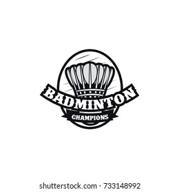 Badminton sport logo vector