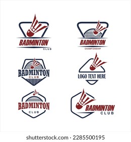 
badminton sport logo vector design