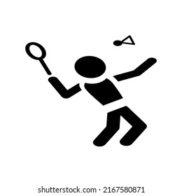 Badminton sport. Summer sports icons, vector pictograms for web, print and other projects. Sports icons for international sports championships or events.