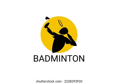 Badminton sport vector line icon. sport pictogram, vector illustration.