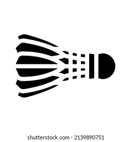 badminton sportive game glyph icon vector. badminton sportive game sign. isolated contour symbol black illustration