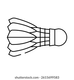 badminton sportive game line icon vector. badminton sportive game sign. isolated contour symbol black illustration