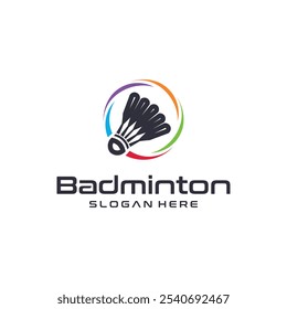 Badminton esportes logotipo design, jogos da liga, badminton esportes torneios.