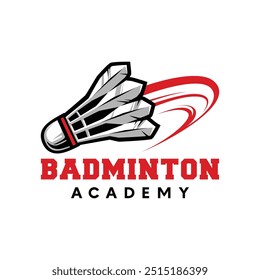 Badminton Sports Logo design, Shuttlecock logotipo ilustração design vetor