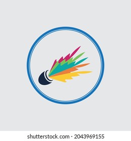 Badminton Sports Logo illustration design template