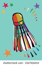 Badminton Style vector pop art