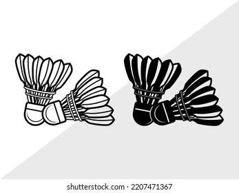 Badminton SVG Printable Vector Illustration