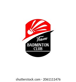Badminton Team Club Logo Template Vector 