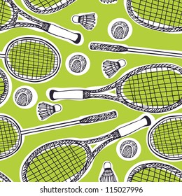 Badminton and tennis background