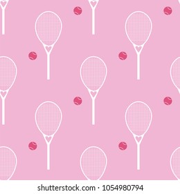 Badminton and tennis background. fashion illustration.fitness attern sport woman