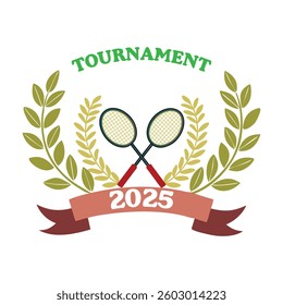 Badminton tournament 2028 Design Vector, Racket shuttlecock illustration, racket indoor sport design Sublimation 
