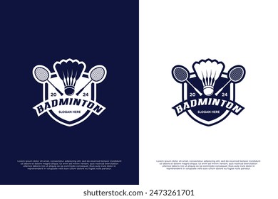 Badminton tournament emblem logo design