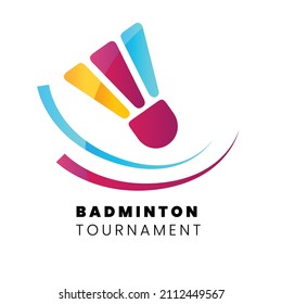 Badminton tournament logo simple design