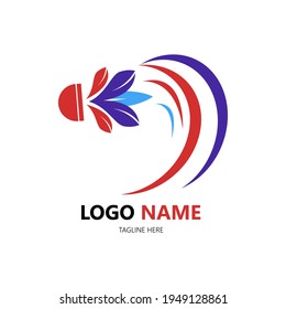 badminton tournament logo simple minimalist