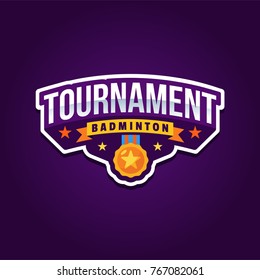 Badminton Tournament Logo Sport