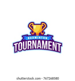 Badminton Tournament Logo Sport