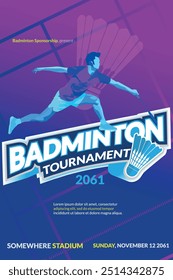 Badminton Tournament Poster - sports event