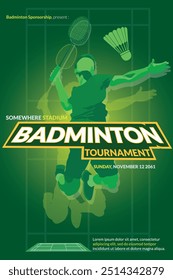 Badminton Tournament Poster - sports event