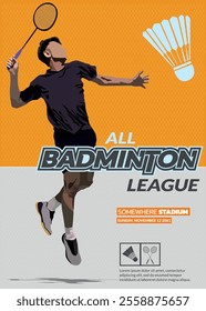 Badminton Tournament Poster, Sports Event 2.