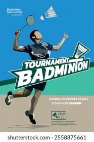 Badminton Tournament Poster, Sports Event 2.