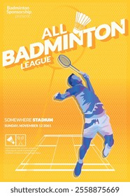 Badminton Tournament Poster, Sports Event 2.