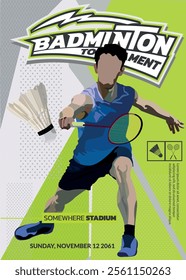 Badminton Tournament Poster, Sports Event 2.