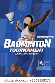 Badminton Tournament Poster, Sports Event 2.