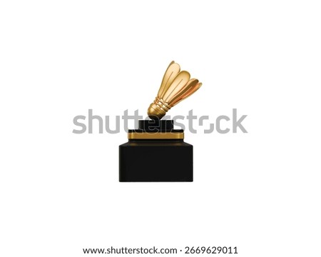  badminton trophy icon 3d illustration render