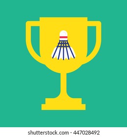 Badminton Trophy Icon Vector Stock Vector (Royalty Free) 447028492 ...