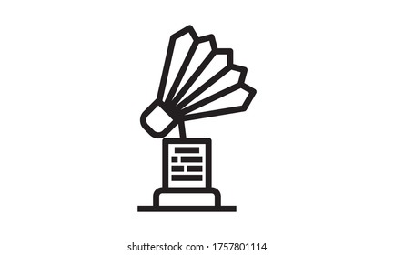 Badminton  Trophy Icon vector image