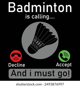 Badminton T-Shirt Design with Vector Graphic by Creative Designer ...