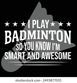 Badminton T-Shirt Design with Vector Graphic by Creative Designer ...