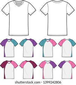 Badminton Tshirt Fashion Flat Templates