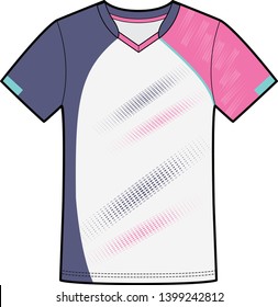 Badminton Tshirt Fashion Flat Templates