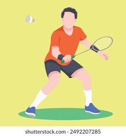 ilustración de diseño de Arte vectorial de badminton