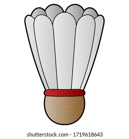badminton vector design. digital hand drawn. halftone texture