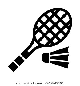 Icono De Glifo Vector Badminton Para Uso Personal Y Comercial.
