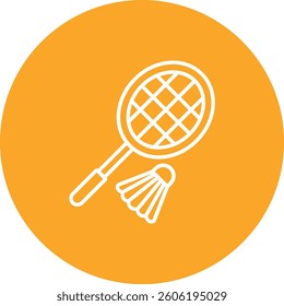 Badminton vector icon. Can be used for printing, mobile and web applications.
