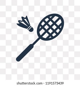 Badminton vector icon isolated on transparent background, Badminton transparency concept can be used web and mobile
