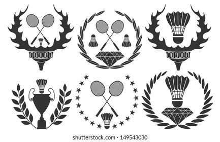 Badminton. Vector Illustration