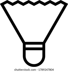 badminton vector thin line icon 